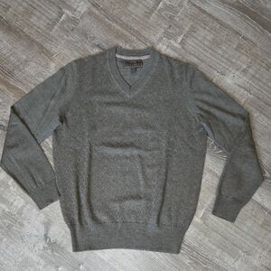 Jos. A. Bank Green & Gray V-Neck Sweater